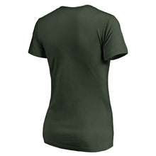 Load image into Gallery viewer, Oakland Athletics Women&#39;s Team Lockup T-Shirt - Green MLB Ladies V-Neck
