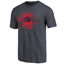 Load image into Gallery viewer, Columbus Blue Jackets Personalized Insignia Tri-Blend T-Shirt - Navy NHL Guys Tee
