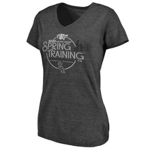 Load image into Gallery viewer, Chicago White Sox Women&#39;s 2020 Spring Training Round Trip Tri-Blend V-Neck T-Shirt - Black MLB Ladies V-Neck
