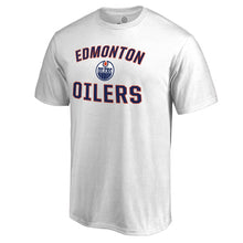 Load image into Gallery viewer, Edmonton Oilers Victory Arch T-Shirt - White NHL Guys Tee
