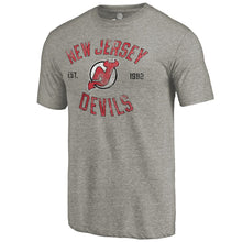 Load image into Gallery viewer, New Jersey Devils Rinkside Heritage Tri-Blend T-Shirt - Gray NHL Guys Tee
