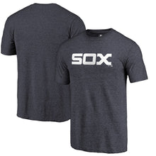 Load image into Gallery viewer, Chicago White Sox Vintage Cooperstown Collection Wahconah Tri-Blend T-Shirt - Navy MLB Guys Tee

