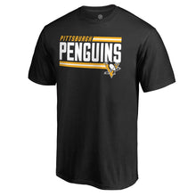 Load image into Gallery viewer, Pittsburgh Penguins Iconic Collection On Side Stripe Big And Tall T-Shirt - Black NHL Guys Tee
