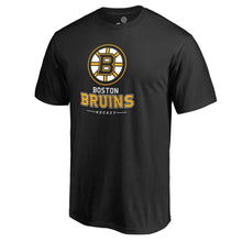 Load image into Gallery viewer, Boston Bruins Team Lockup T-Shirt - Black NHL Guys Tee
