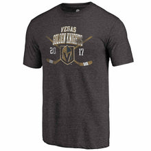 Load image into Gallery viewer, Vegas Golden Knights Line Shift Tri-Blend T-Shirt - Black NHL Guys Tee
