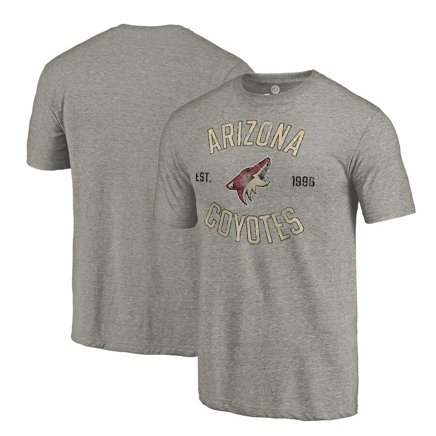 Arizona Coyotes Heritage Tri-Blend T-Shirt - Ash NHL Guys Tee