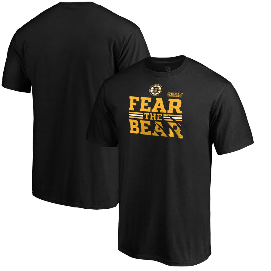 Boston Bruins 2019 Stanley Cup Playoffs Bound Charging T-Shirt - Black NHL Guys Tee