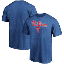 Load image into Gallery viewer, Philadelphia Phillies Majestic Basic T-Shirt - Heathered Royal MLB Guys Tee
