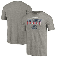 Load image into Gallery viewer, Colorado Avalanche Freedom Tri-Blend T-Shirt - Heathered Gray NHL Guys Tee
