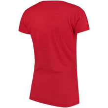 Load image into Gallery viewer, Cincinnati Reds Soft As A Grape Women&#39;s Double Steal Tri-Blend V-Neck T-Shirt - Red MLB Ladies V-Neck
