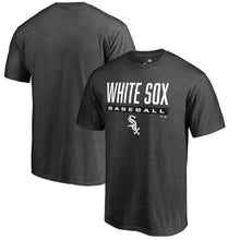 Load image into Gallery viewer, Chicago White Sox Win Stripe T-Shirt - Charcoal MLB Guys Tee
