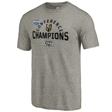 Load image into Gallery viewer, Vegas Golden Knights 2018 Western Conference Champions Boarding Tri-Blend T-Shirt - Heather Gray NHL Guys Tee
