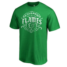 Load image into Gallery viewer, Calgary Flames St. Patrick's Day Tullamore T-Shirt - Green NHL Guys Tee
