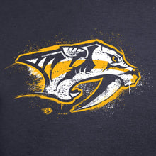Load image into Gallery viewer, Nashville Predators Splatter Logo T-Shirt - Navy NHL Guys Tee
