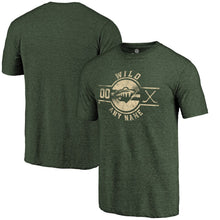 Load image into Gallery viewer, Minnesota Wild Personalized Insignia Tri-Blend T-Shirt - Green NHL Guys Tee

