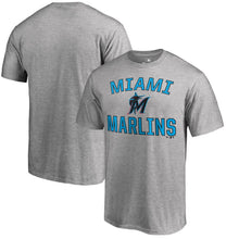 Load image into Gallery viewer, Miami Marlins Victory Arch T-Shirt - Ash MLB Guys Tee
