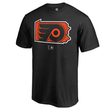 Load image into Gallery viewer, Philadelphia Flyers State Hometown Collection Local T-Shirt - Black NHL Guys Tee
