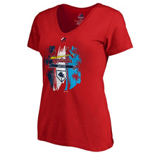 Load image into Gallery viewer, Yadier Molina St. Louis Cardinals Women&#39;s 2019 Spring Training Name &amp; Number V-Neck T-Shirt - Red MLB Ladies V-Neck
