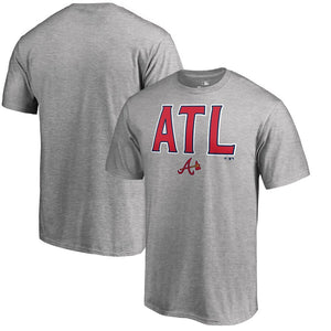 Atlanta Braves Hometown Atl T-Shirt - Heather Gray MLB Guys Tee