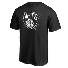 Load image into Gallery viewer, Brooklyn Nets Splatter Logo T-Shirt - Black NBA Guys Tee
