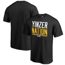 Load image into Gallery viewer, Pittsburgh Pirates Hometown Collection Yinzer Nation T-Shirt - Black MLB Guys Tee
