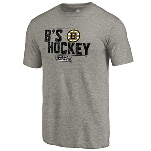 Boston Bruins 2018 Stanley Cup Playoffs Bound Home Ice Advantage Tri-Blend T-Shirt - Heather Gray NHL Guys Tee