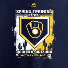 Load image into Gallery viewer, Milwaukee Brewers Majestic 2019 Spring Training Base On Ball T-Shirt - Navy MLB Guys Tee
