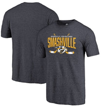 Load image into Gallery viewer, Nashville Predators Hometown Collection Smashville Tri-Blend T-Shirt - Navy NHL Guys Tee
