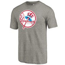 Load image into Gallery viewer, New York Yankees Cooperstown Collection Forbes Tri-Blend T-Shirt - Ash MLB Guys Tee
