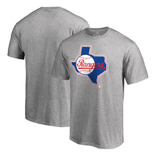Load image into Gallery viewer, Texas Rangers Cooperstown Collection Huntington T-Shirt - Ash MLB Guys Tee
