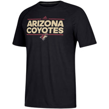 Load image into Gallery viewer, Arizona Coyotes Adidas Dassler Climalite Performance Raglan T-Shirt - Black NHL Guys Tee
