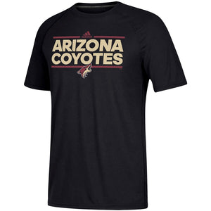 Arizona Coyotes Adidas Dassler Climalite Performance Raglan T-Shirt - Black NHL Guys Tee