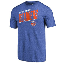 Load image into Gallery viewer, New York Islanders Slant Strike Tri-Blend T-Shirt - Royal NHL Guys Tee
