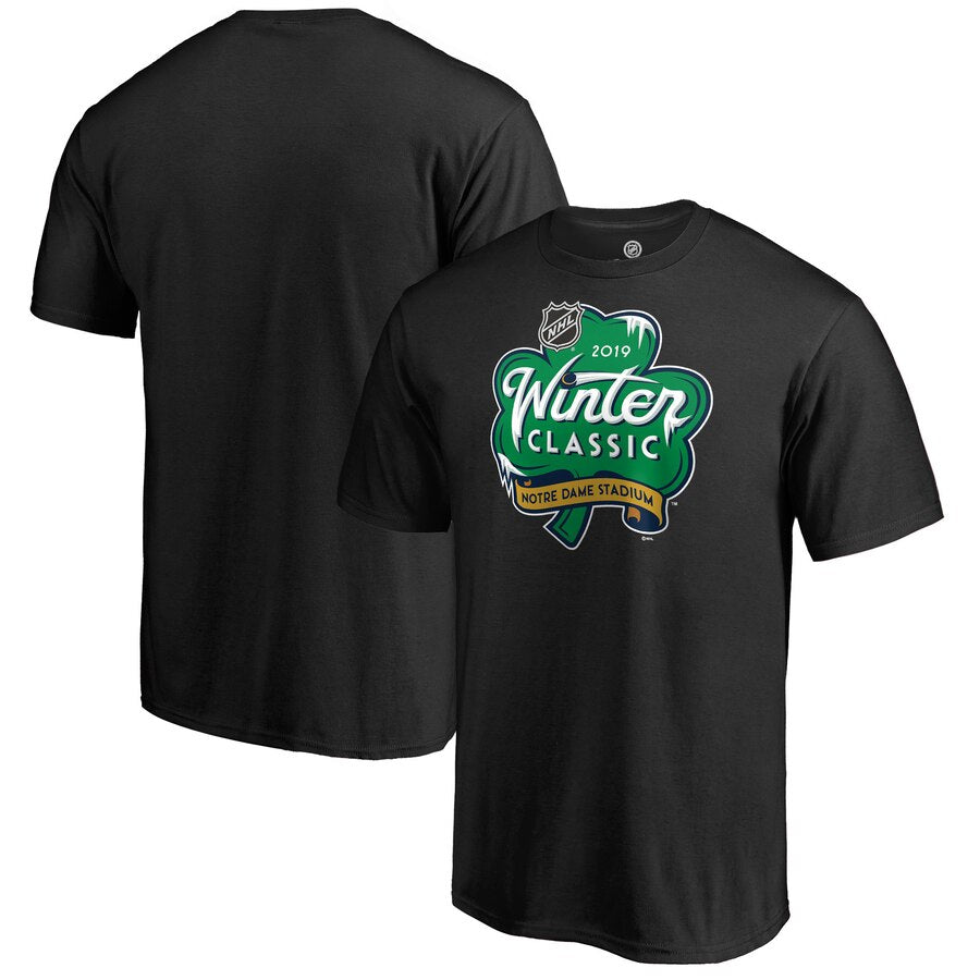 2019 Winter Classic Event Logo T-Shirt - Black NHL Guys Tee