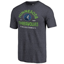 Load image into Gallery viewer, Minnesota Timberwolves Vintage Arch Tri-Blend T-Shirt - Navy NBA Guys Tee
