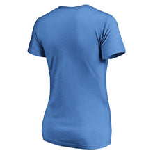 Load image into Gallery viewer, Texas Rangers Women&#39;s 2020 Alternate Wordmark V-Neck T-Shirt - Light Blue MLB Ladies V-Neck
