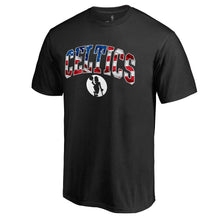 Load image into Gallery viewer, Boston Celtics Banner Wave T-Shirt - Black NBA Guys Tee
