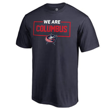 Load image into Gallery viewer, Columbus Blue Jackets Iconic Collection We Are T-Shirt - Navy NHL Guys Tee
