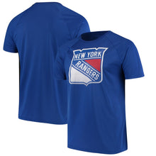 Load image into Gallery viewer, New York Rangers Overtime Raglan T-Shirt - Blue NHL Guys Tee
