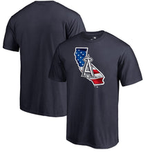 Load image into Gallery viewer, Los Angeles Angels 2019 Stars &amp; Stripes Banner State T-Shirt - Navy MLB Guys Tee
