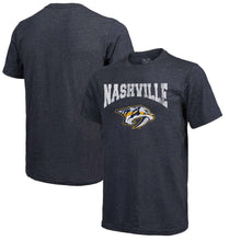 Load image into Gallery viewer, Nashville Predators Majestic Threads City Over Graphic Tri-Blend T-Shirt - Navy NHL Guys Tee
