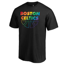 Load image into Gallery viewer, Boston Celtics Team Pride Wordmark T-Shirt - Black NBA Guys Tee
