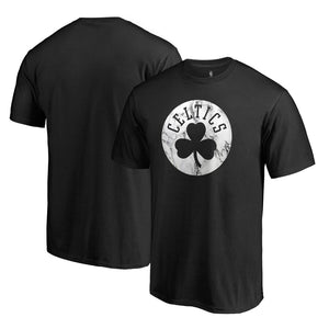 Boston Celtics Marble Logo T-Shirt - Black NBA Guys Tee