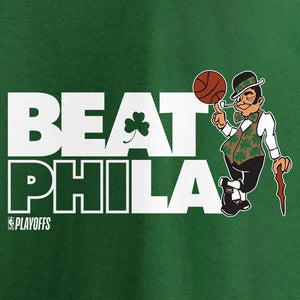 Boston Celtics Majestic 2019 Nba Playoffs Beat Phila T-Shirt - Green NBA Guys Tee