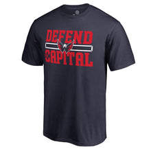 Load image into Gallery viewer, Washington Capitals Hometown Collection Defend T-Shirt - Navy NHL Guys Tee
