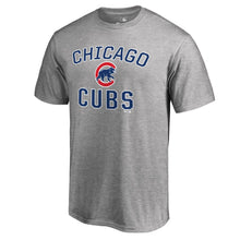 Load image into Gallery viewer, Chicago Cubs Victory Arch T-Shirt - Heathered Gray MLB Guys Tee
