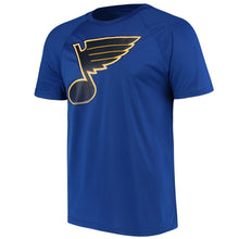 Load image into Gallery viewer, St. Louis Blues Overtime Raglan T-Shirt - Blue NHL Guys Tee
