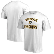 Load image into Gallery viewer, Pittsburgh Penguins Victory Arch T-Shirt - White NHL Guys Tee

