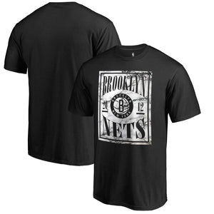 Brooklyn Nets Black Court Vision T-Shirt NBA Guys Tee