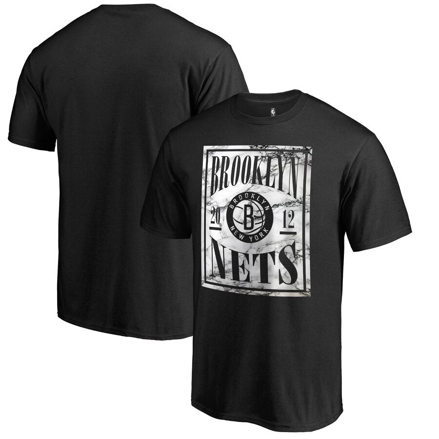 Brooklyn Nets Black Court Vision T-Shirt NBA Guys Tee